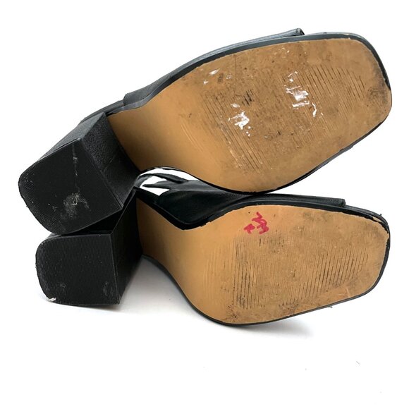 Steve Madden Slinng Talento Leather Open Toe Chunky Heel - Picture 10 of 13